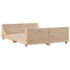 vidaXL Lit bibliothèque sans matelas 120x190 cm bois massif