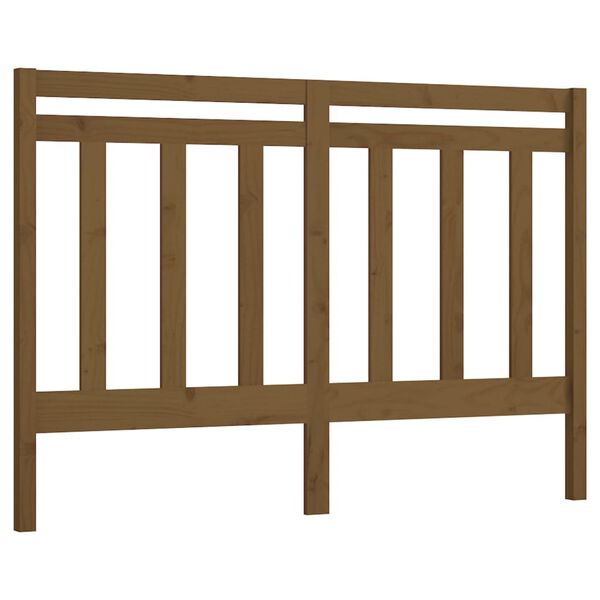 vidaXL T&ecirc;te de lit Marron miel 141x4x100 cm Bois massif de pin
