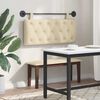 vidaXL T&ecirc;te de lit suspendue Montage mural Cr&egrave;me 110 x 55 x 7 cm tissu