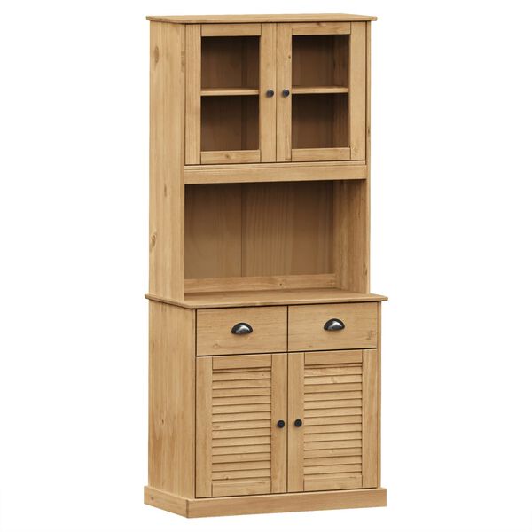 vidaXL Buffet haut VIGO 78x40x175 cm bois massif de pin