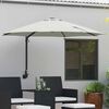 vidaXL Parasol de jardin Sable 248 x 248 x 148 cm Polyester et Acier
