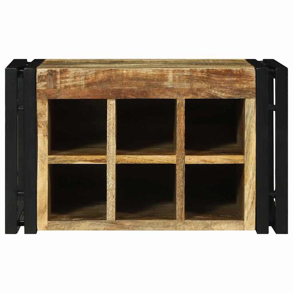 vidaXL &Eacute;tag&egrave;re &agrave; vin 2 pcs 46 x 35 x 27,5 cm Bois de mangue massif