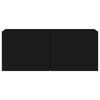 vidaXL Meuble TV mural noir 100x30x41 cm