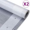 vidaXL B&acirc;ches Leno 2 pcs 260 g/m&sup2; 4x4 m Blanc