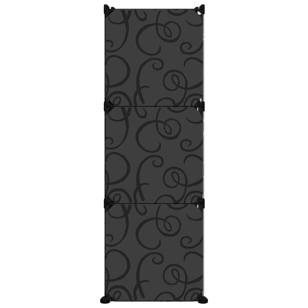 vidaXL Étagère à chaussures Noir 84,5x31x93,5 cm PP