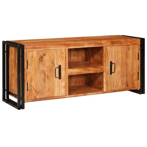 vidaXL Meuble TV Marron 120 x 33 x 50 cm Bois d'acacia massif