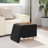 vidaXL Pouf de rangement avec coussin Noir 40 x 40 x 45 cm Velours