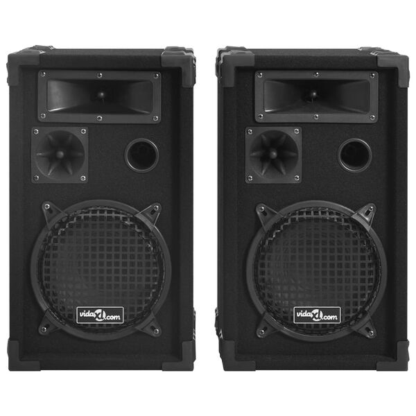 vidaXL Haut-parleurs sc&egrave;ne Hifi passifs professionnels 2 pcs 800W Noir