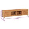 vidaXL Meuble TV 115x30x35 cm bois de teck massif