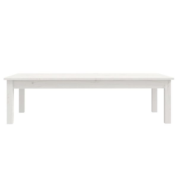 vidaXL Table basse Blanc 110x50x30 cm Bois massif de pin