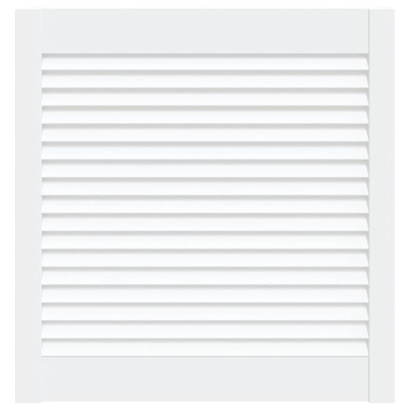 vidaXL Porte d'armoire à persiennes blanc 61,5x59,4 cm pin massif