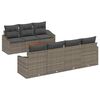 vidaXL Ensemble de canap&eacute; de jardin 8 pc Gris polyrotin