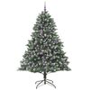 vidaXL Sapin de Noël artificiel avec 300 LED Vert 140 x 140 x 210 cm