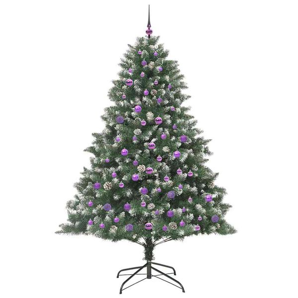 vidaXL Sapin de Noël artificiel avec 300 LED Vert 140 x 140 x 210 cm