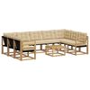 vidaXL Ensemble de canap&eacute;s d'ext&eacute;rieur 10 pcs Blanc et Beige
