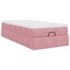 vidaXL Cadre de lit ottoman avec matelas rose 80x200 cm velours