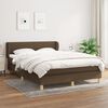 vidaXL Sommier &agrave; lattes de lit avec matelas Marron fonc&eacute; 140x190 cm
