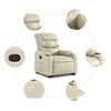 vidaXL Fauteuil inclinable Cr&egrave;me Similicuir