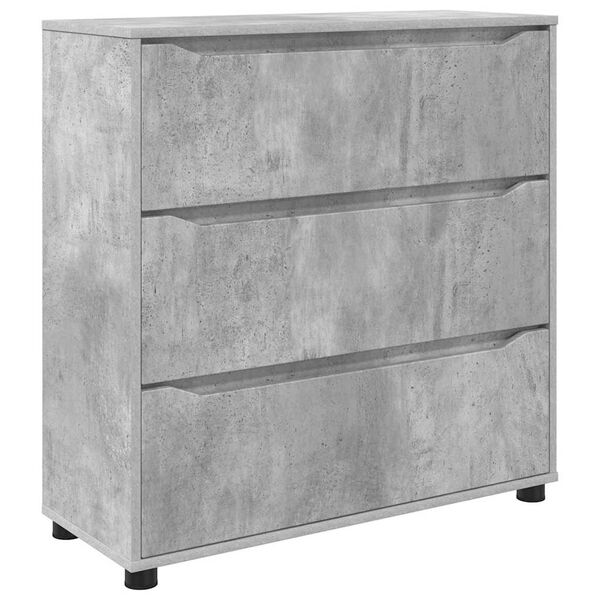 vidaXL Armoire de rangement Gris b&eacute;ton 80 x 31 x 81 cm