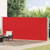 vidaXL Auvent lat&eacute;ral r&eacute;tractable de patio 180x600 cm Rouge
