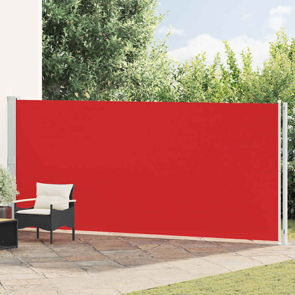 vidaXL Auvent lat&eacute;ral r&eacute;tractable de patio 180x600 cm Rouge