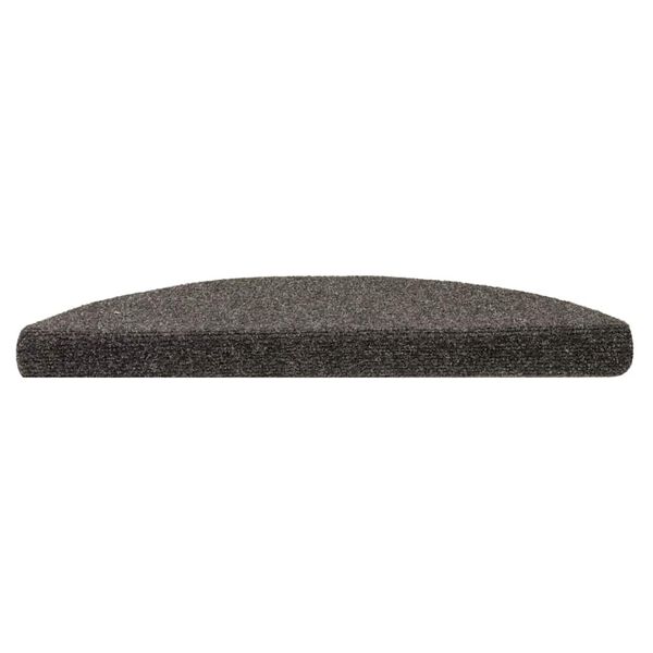 vidaXL Tapis d'escalier autocollants 5 pièces 56 x 17 x 3 cm Anthracite Demi-rond