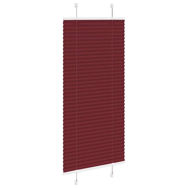 vidaXL Store pliss&eacute; rouge bordeaux 65x150 cm largeur du tissu 64,4 cm