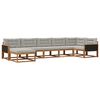 vidaXL Ensemble de canap&eacute;s d'ext&eacute;rieur 7 pcs Naturel et gris clair