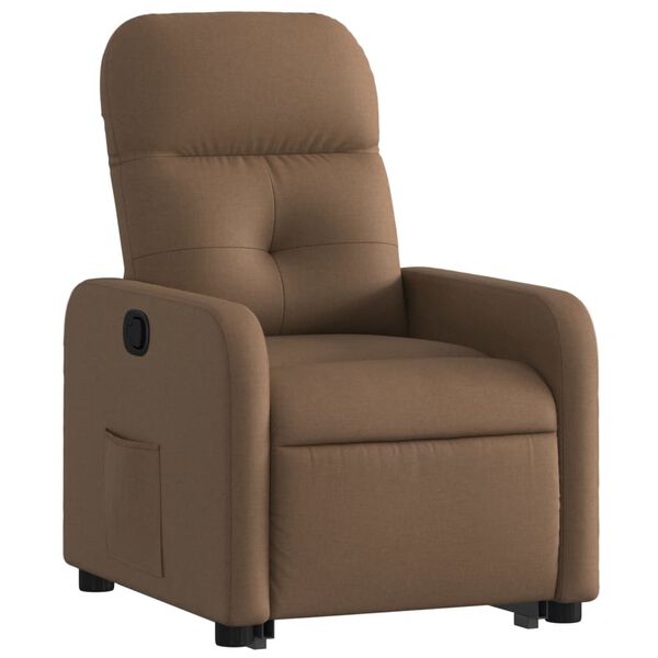 vidaXL Fauteuil inclinable Marron Tissu