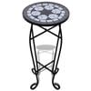 vidaXL Table d'appoint Mosa&iuml;que Noir et blanc