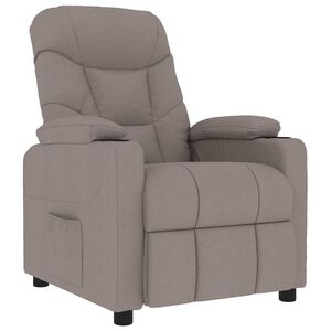 vidaXL Fauteuil de massage Taupe Tissu