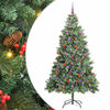 vidaXL Sapin de No&euml;l artificiel 300 LED Blanc chaud PVC et m&eacute;tal Vert