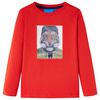 T-shirt pour enfants à manches longues rouge 140