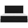 VidaXL Cadre de lit ottoman avec matelas noir 180x200cm velours
