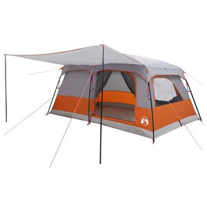 vidaXL Tente familiale avec toit Gris et orange 500 x 400 x 230 cm
