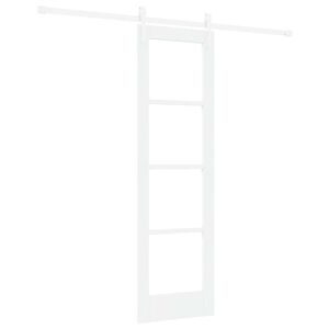 vidaXL Porte coulissante 61 x 198,5 cm Bois de pin massif et verre