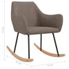 vidaXL Chaise &agrave; bascule Taupe Tissu