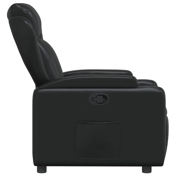 vidaXL Fauteuil inclinable en similicuir noir