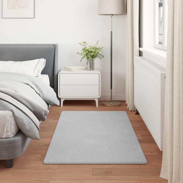 vidaXL Tapis en Fourrure Synth&eacute;tique de Lapin Olite Gris 60 x 110 cm