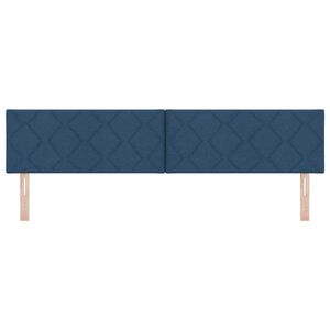 vidaXL T&ecirc;te de lit avec t&ecirc;te de lit Bleu 200 cm Cuir synth&eacute;tique