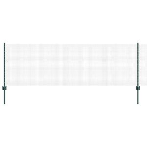 vidaXL Cl&ocirc;ture en fil soud&eacute; avec poteaux 25 x 0,8 m Vert Maille