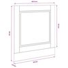vidaXL Panneau de lave-vaisselle Porto blanc brillant 60x1,5x67 cm
