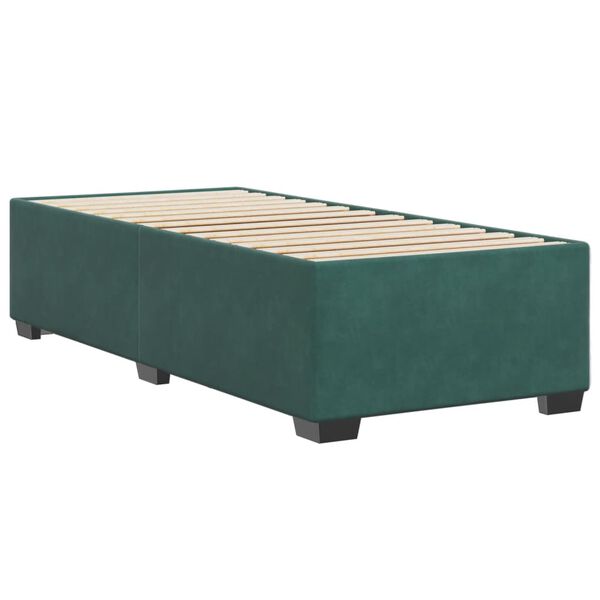 vidaXL Cadre de lit sans matelas vert fonc&eacute; 100x200 cm velours