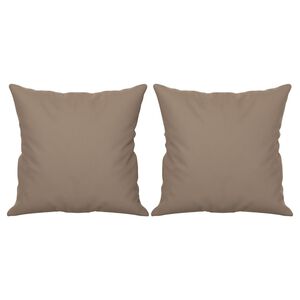 vidaXL Coussins d&eacute;coratifs lot de 2 Taupe 40x40 cm Tissu microfibre