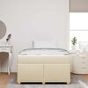vidaXL Cadre de lit avec matelas Cr&egrave;me 120 x 190 cm tissu