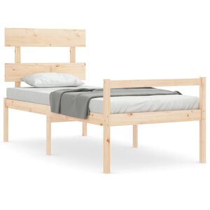 vidaXL Lit pour personne âgée sans matelas bois massif