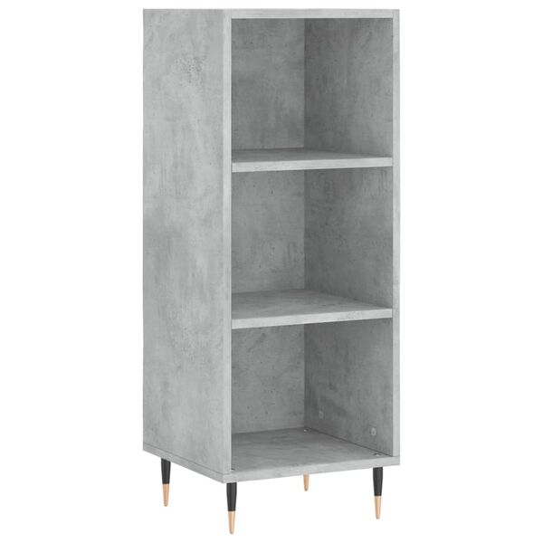 vidaXL Buffet gris b&eacute;ton 34,5x32,5x90 cm bois d'ing&eacute;nierie