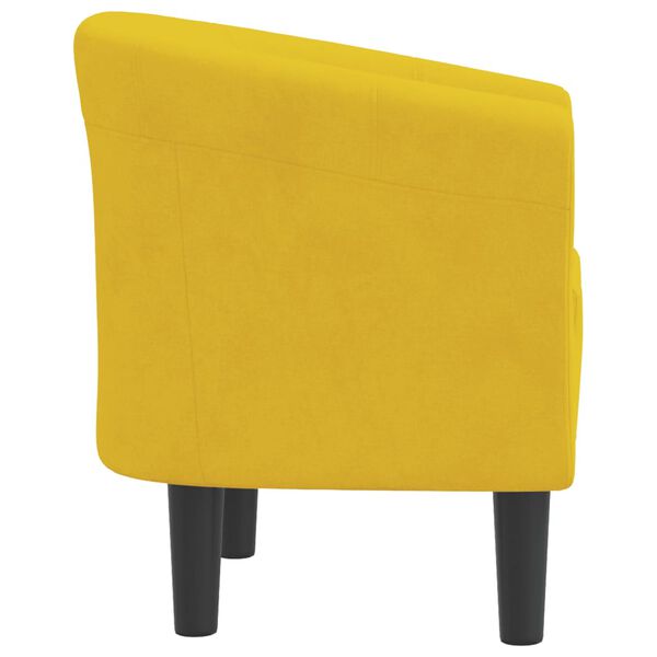 vidaXL Chaise cabriolet jaune velours