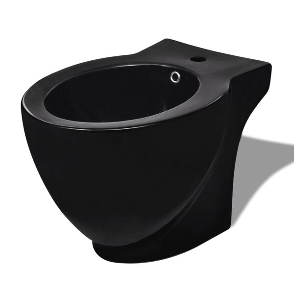 vidaXL Ensemble de toilette et bidet C&eacute;ramique Noir