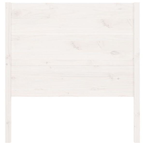vidaXL T&ecirc;te de lit Blanc 106x4x100 cm Bois massif de pin